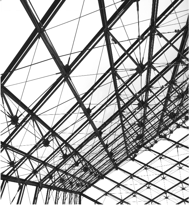 Structure géométrique vue d'en dessous